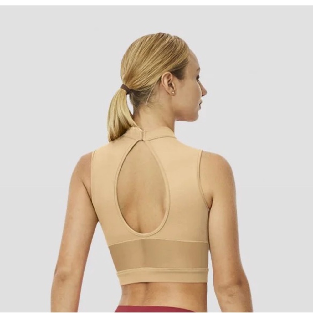 Bloch Tan crop Hi neck top brand new!